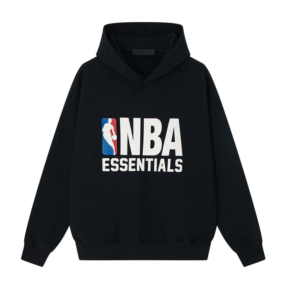 Fear of God Essentials X NBA Спортивная толстовка с капюшоном Черная Мужские Топы 192NB256401F
