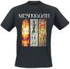 Футболка Meshuggah XXV Anniversary, Техно-металлическая футболка с принтом тройного скелета, Мерч для фанатов группы