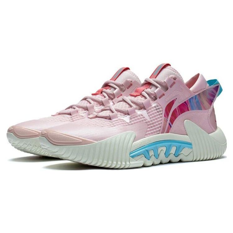 Баскетбольные кроссовки Li Ning Anti-5 2 с низким уровнем амортизации, нескользящие, износостойкие, мужские, розовые ABFT029-6