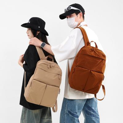 Вместительный однотонный женский рюкзак, студенческий школьный рюкзак, мужской рюкзак