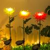 LED Solar Ball Chrysanthemum Lamp Outdoor Lawn Lamp Waterproof Camping Festival Lamp Garden Plug in Lamp