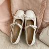 Retro French Flat-soled Small Leather Shoes Women's 2025 New Spring Matching Skirt Versatile Shallow Mouth Mary Jane Single Shoes