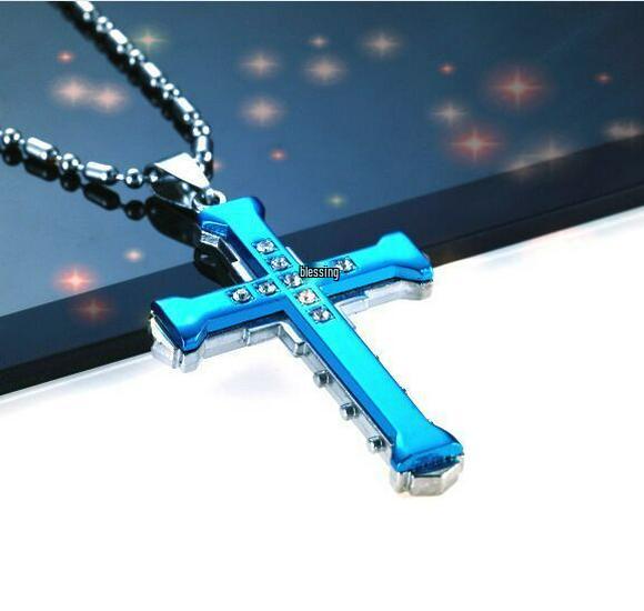 2024 Dark Knight Men's Diamond Cross Necklace
