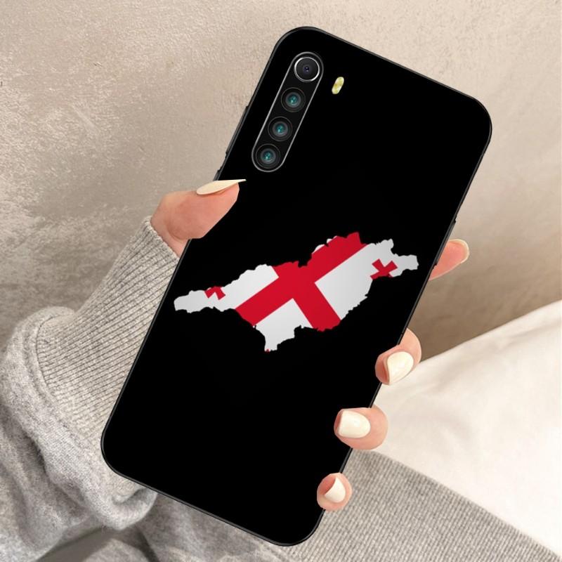 Чехол для телефона с флагом Грузии для Xiaomi Redmi Note 11 10 9T 8 7 Pro Redmi 10 9 9A 9C 8 7 6, мягкий черный чехол для телефона