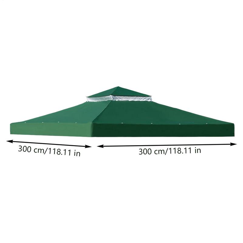 Сменная крыша для уличного тента 3x3 м, полиэстер 300D, двухъярусная, чехол-тент для крыши садового беседки-навеса, замена верха для беседки-барбекю