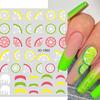 Decoration Transfer Slider Watermelon Nail Decal Peach Nail Foil Cherry Pattern Fruit Nail Sticker