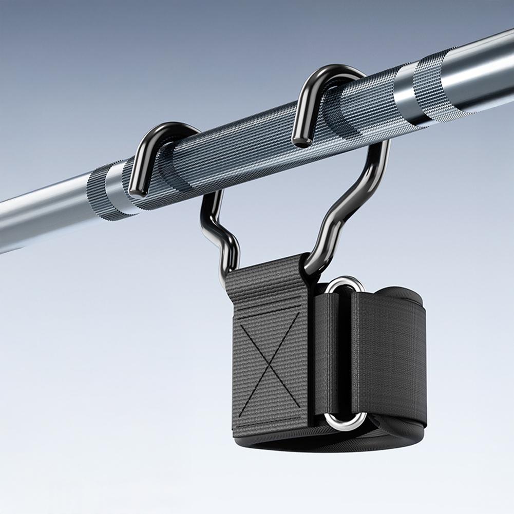 2PCS Upgraded Strength Training Assistance Hooks With Wrist Guards Wear-Resistant Anti-Slip Grip Strength Hooks Fitness Equipment