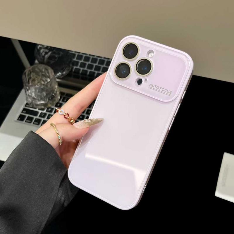 Летний конфетный цвет, чехол для iPhone 17 Pro Max с большим стеклянным окном для женщин - Подходит для Apple 15 и 14, Минималистичный дизайн для iPhone 13