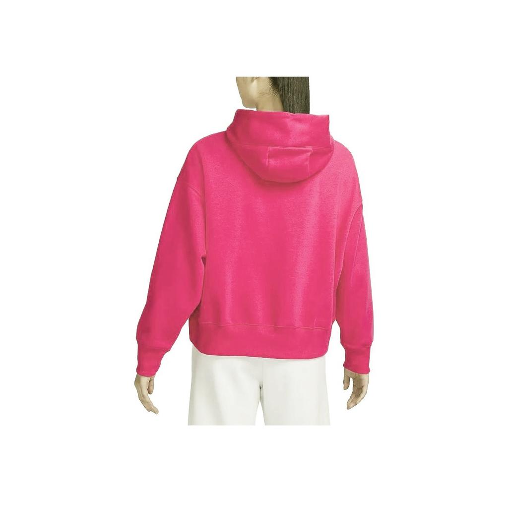Nike Однотонный свитер с капюшоном, повседневная толстовка, женская толстовка, малиновый DQ5859-615