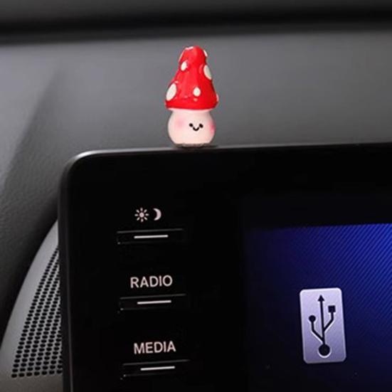 7 шт. грибовидный автомобильный приборный щиток, зеркало заднего вида, фигурка гриба, украшение для автомобиля, милые аксессуары для салона автомобиля