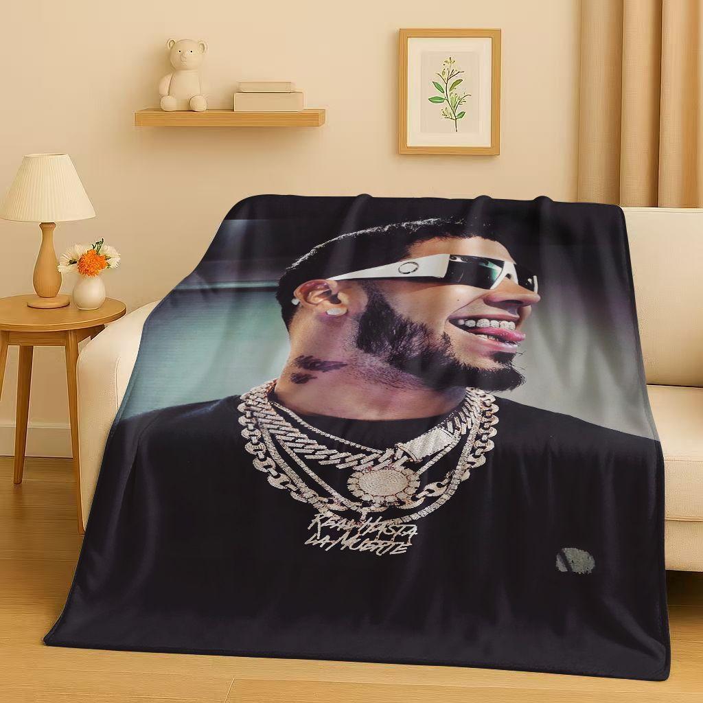 3D Плед из фланели с изображением рэпера Anuel AA Real Hasta La Muerte, Ультрамягкий теплый плюшевый плед для дома, спальни, кровати, дивана, Покрытие для детей, пикника