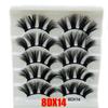 Beauty Eye Makeup Tools Criss-cross Thick Long False Eyelashes Wispies Fluffies 8D Mink Hair