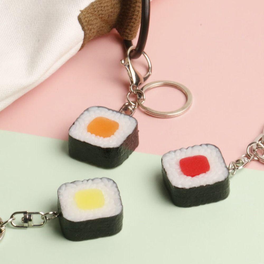 Сумка Подвеска Моделирование Еда Брелок Автомобильные Брелки ПВХ Брелок Милый Суши Подвеска Пара