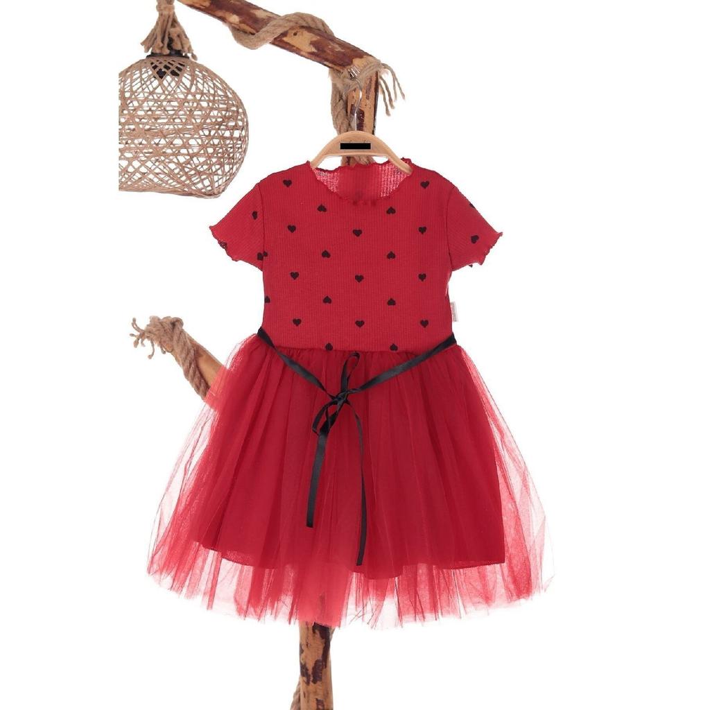 Летнее платье-пачка в горошек для маленьких девочек на день рождения