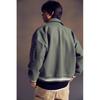 H M Felted Baseball Jacket Loose Fit Sage Green