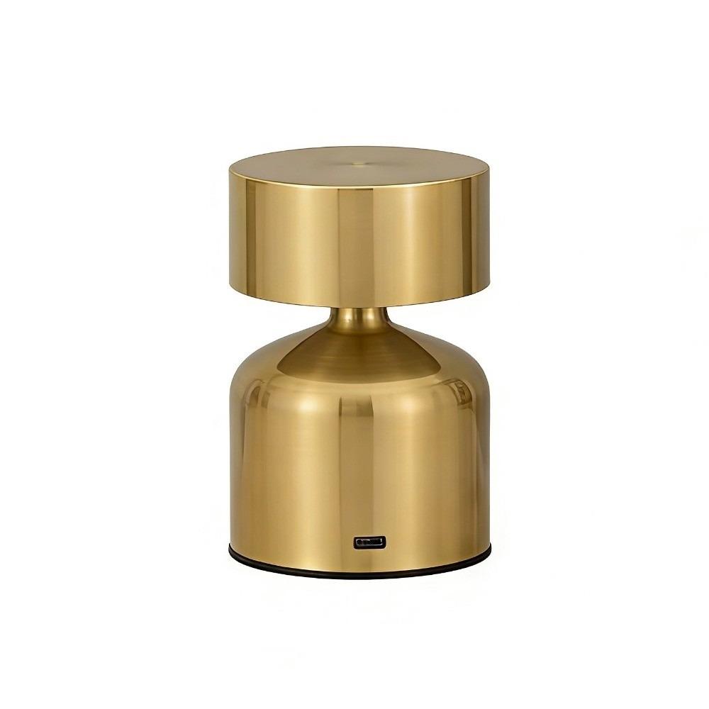 Modern Bar Desk Lamp Metal Dumbbell Design USB Rechargeable Table Lamp 3-Level Dimmable Touch Control Luminous Night Light Bar