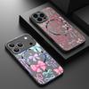 Чехол с узором из разноцветных бантиков Для iPhone 17 Pro Max Магнитный Для Magsafe Матовая Крышка Для iPhone 16 Pro Max 15 14 13 16E Air