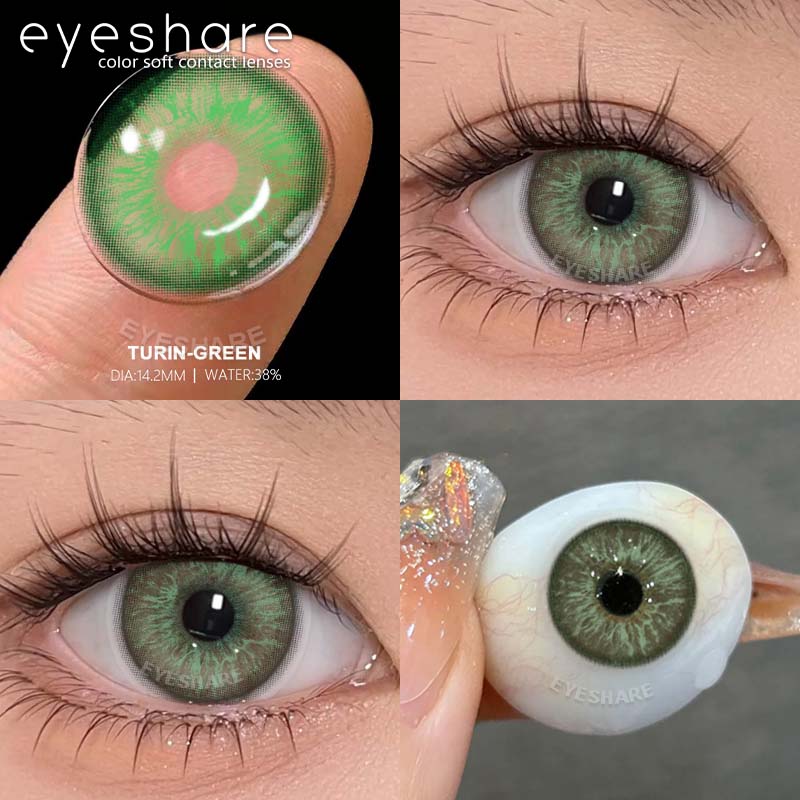 Eyeshare Новые цветные контактные линзы Синие контактные линзы Розовые шоколадные модные контактные линзы Серые линзы для очков Коричневые натуральные линзы для очков 1 пара