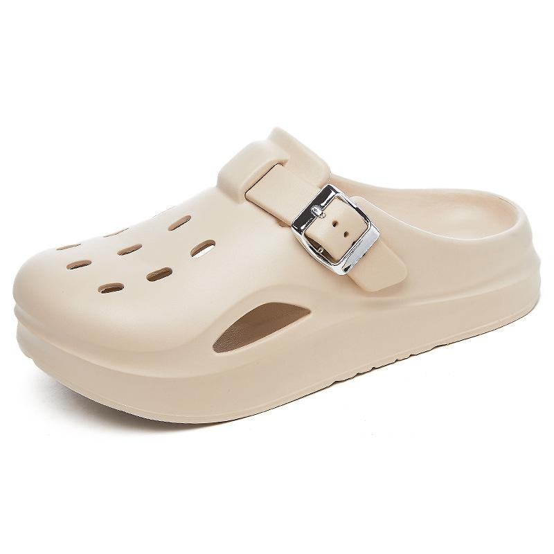 Новые женские пляжные сандалии на толстой подошве, водонепроницаемые, износостойкие, модные, универсальные, удобные, не утомляющие ноги, полые, дышащие, для улицы