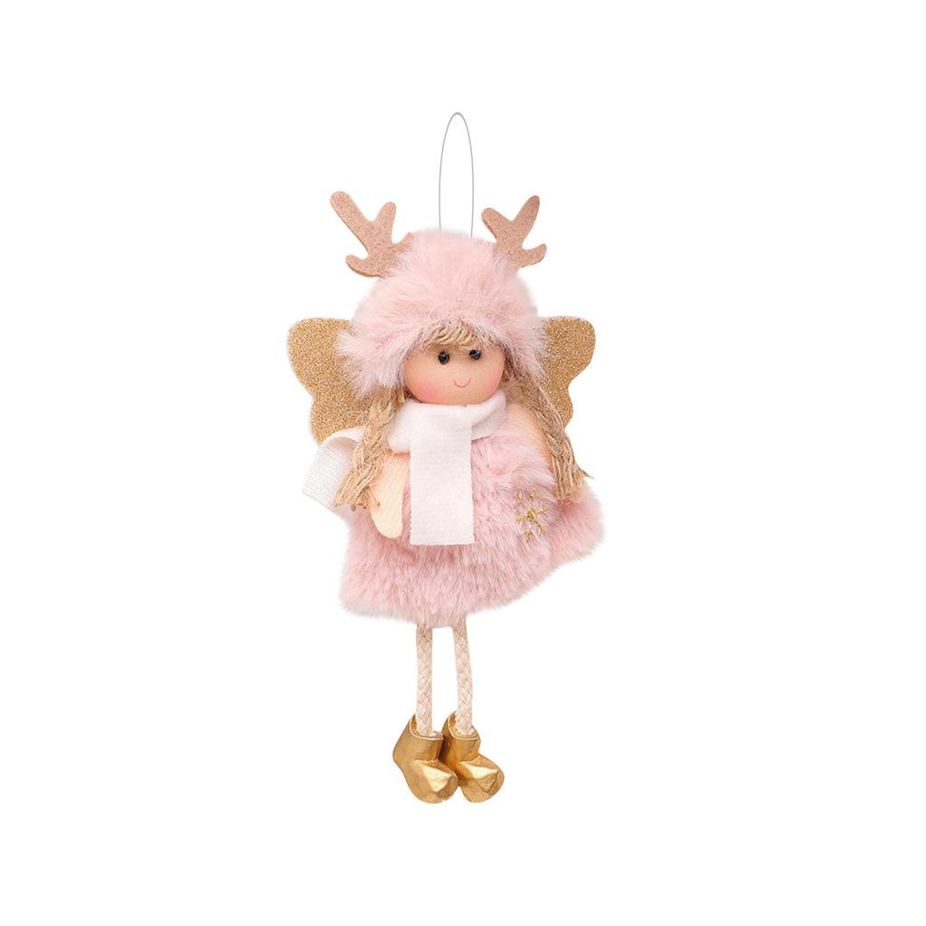 Рождественские украшения Подвески Рождественские милые оленьи рога Плюшевые перья Ангела Рождественская елка Креативные подвески