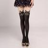 Women Cute Black Cat Printed Silk Knee Socks Casual Thigh Cotton Warm High Over Knee Socks Cute Romantic Socks Lady Cat