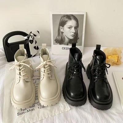 Популярные ботинки Мартин на толстой подошве в британском стиле женские бархатные осенне-зимние 2025 новые на толстом каблуке жареные уличные маленькие хлопковые короткие ботинки