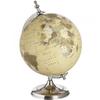 Beige Desktop Globe With Chrome Stand