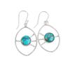 Blue Copper Turquoise Gemstone 925 Sterling Silver Jewelry Gift Earrings 2.00" EE-52-40