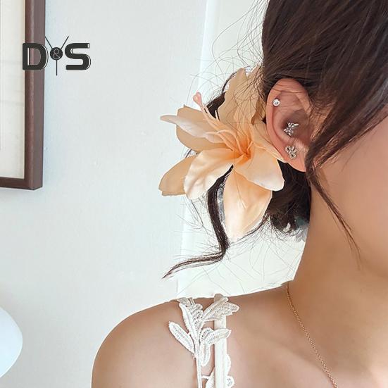 Заколка для волос с имитацией цветка, боковая челка, невыцветающая заколка, декоративная надежная женская заколка для волос, аксессуар для волос