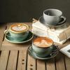 Набор ретро керамических кружек с эффектом печной глазури - Японские офисные и завтрачные чашки