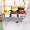 6/8 Grid Seasoning Storage Box Stainless Steel Dessert Ingredient Box Food Preparation Box  Hot Pot