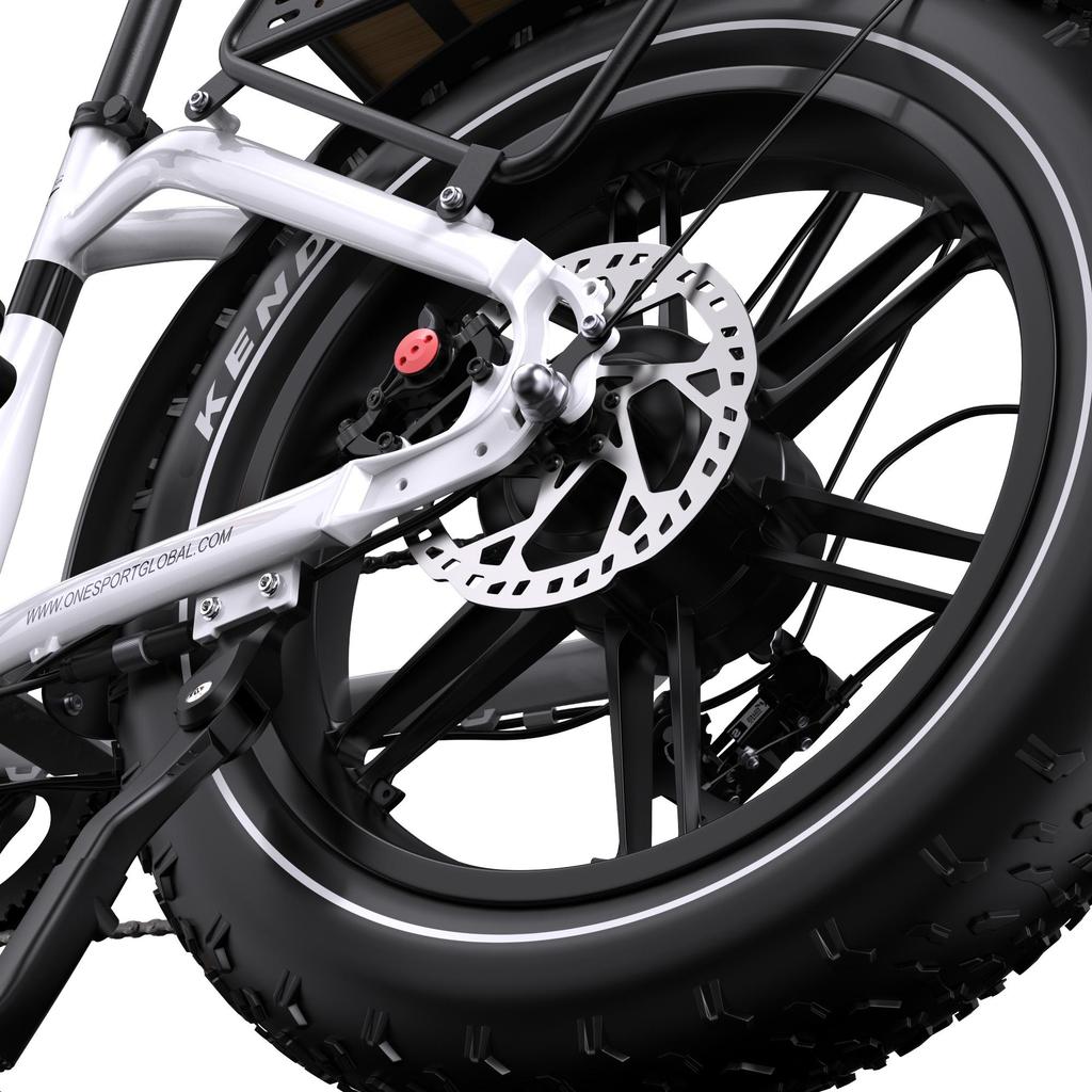 Electric bicycle ONESPORT OT08, 500W motor, 48V 18AH battery, top speed 25 km/h, cruising range 90km, 20*4.0 inch tires