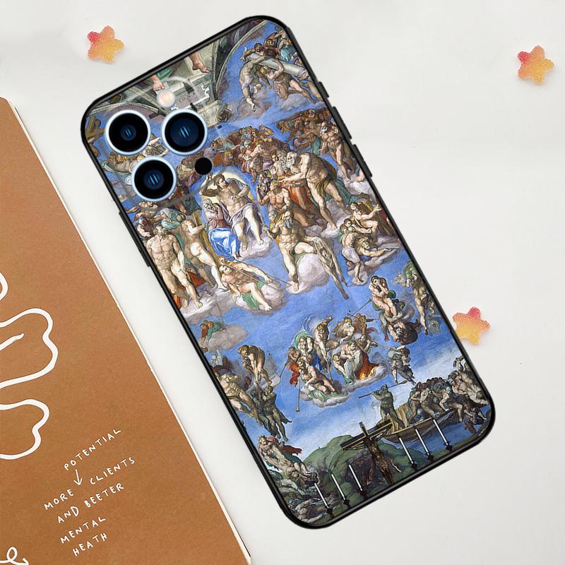 Чехол для телефона Michelangelo Art для iPhone 15 16 14 13 12 11 Pro Max Mini Plus XS X XR задняя крышка