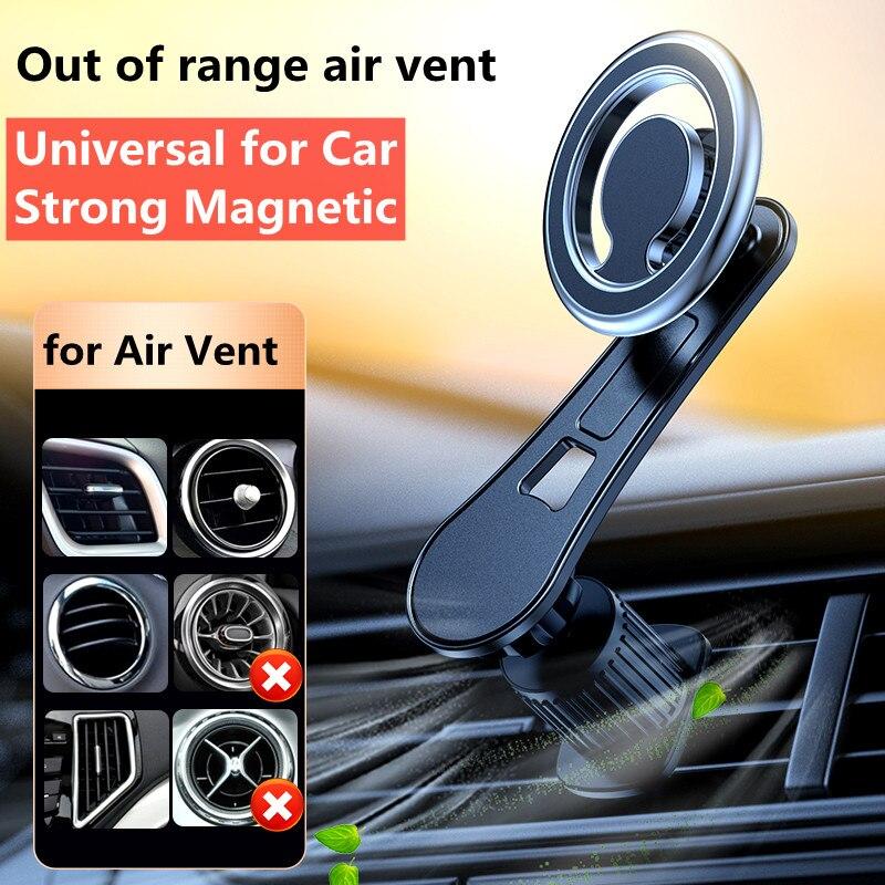 Магнитный держатель для телефона в машине Подставка Магнитный держатель для сотового телефона GPS-крепление в машине Для Macsafe iPhone 15 14 13 Samsung Xiaomi