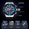 CURREN Top Luxury Quartz Men's Watch Silicone Strap Multifunctional Timing Code Classic Luminous Waterproof Men's Watch