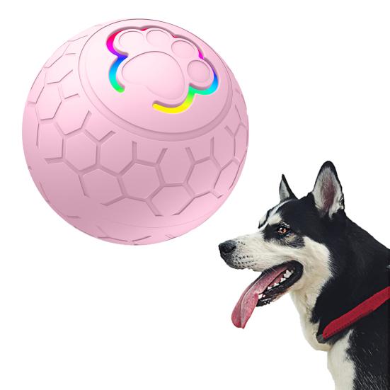 Интерактивный мяч для домашних животных, автоматический катящийся умный мяч, игрушка для собак, электрический прыгающий мяч со светодиодной подсветкой для маленьких/средних собак и кошек