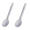 Boundless Voyage Titanium Pure Titanium Unbreakable Cutlery Camping Cooking Storage Bag Included Ti1036T of 2 Spoon, Spoon, Lightweight, Rust-proof,