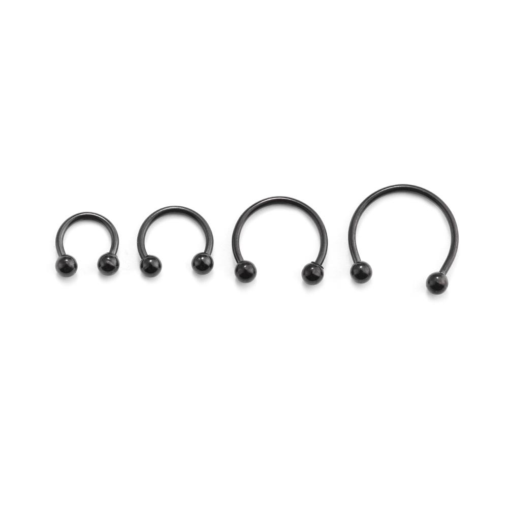 Stainless Steel Nose Septum Ring Horseshoe Ear Piercings Hip Hop Lip Nipple Eyebrow Lobe Rings