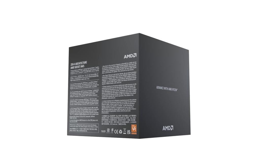 AMD CPU CPU Ryzen 7 with Wraith Prism Cooler 8 Cores 16 Threads 40MB 65W Authorized Distributor Product 7700, 3.8GHz / 100-100000592BOX