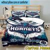 3pcs Custom Name Charlotte-Hornets Logo Bedding Set Includes 1 Duvet Cover & 2 Pillowcases for All Seasons Dormitory Home Decor Christmas gifts