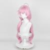 Парик для косплея Encore Game Long Pink White Highlights Unisex Термостойкие синтетические волосы Хэллоуин Аниме Парики + Шапочка для парика