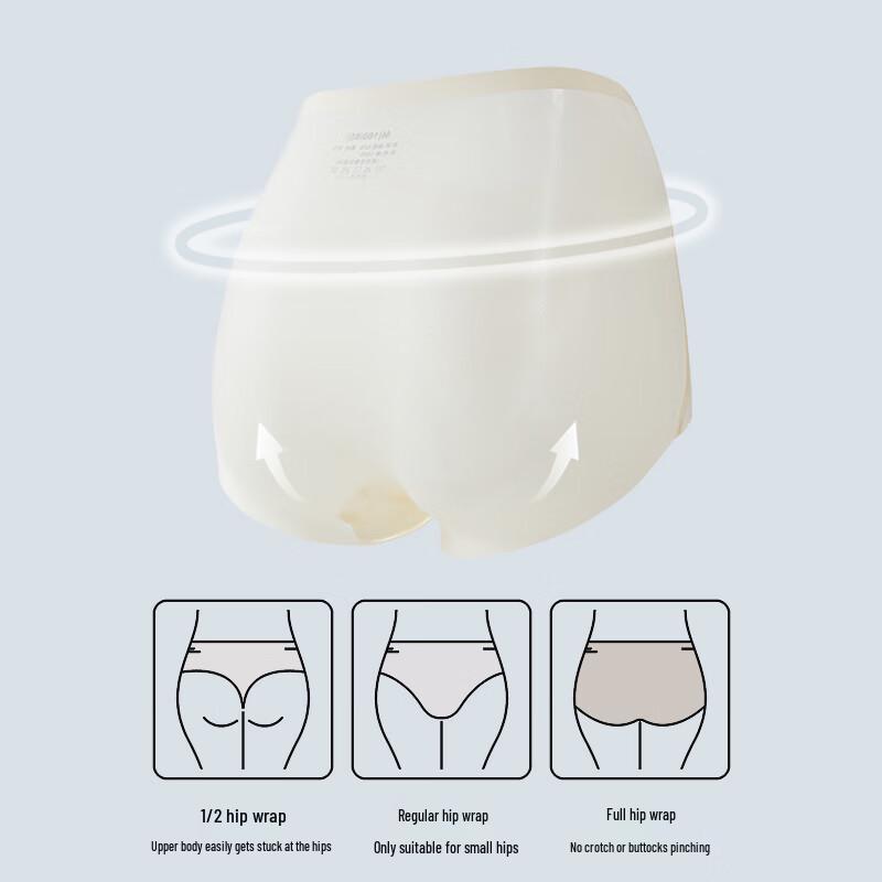 Женские трусы Xueqiman с высокой талией, бесшовные, из ледяного шелка, с контролем живота