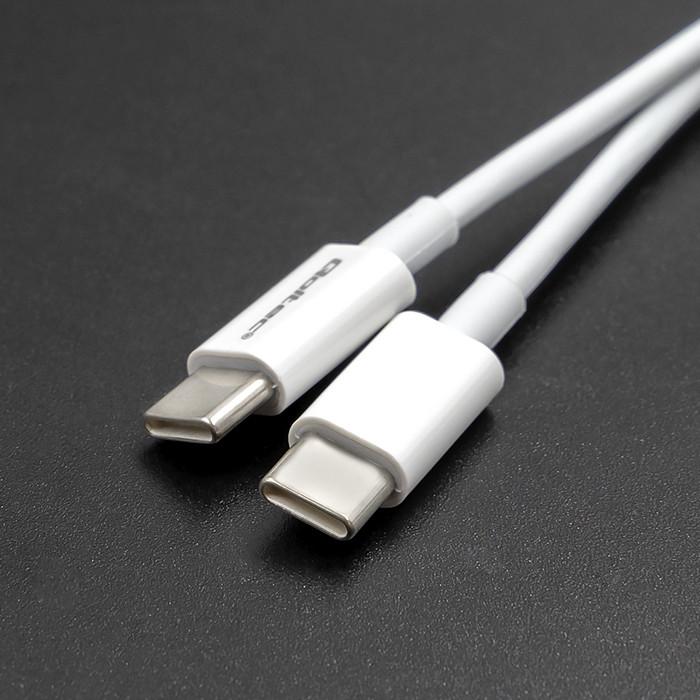 Qoltec Kabel USB 2.0 typ C |  USB 2.0 typ C 60W | QC 3.0 |  PD | 1m | Biały