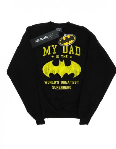 DC Comics Mens Batman My Dad Is A Superhero Sweatshirt