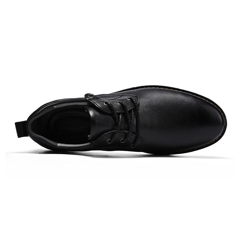 Весенние новые кожаные туфли в стиле business casual, дышащие, из черной кожи, удобные, с мягкой подошвой