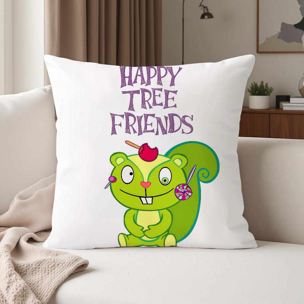 Anime Happy Ttree Friends Pillow Case Suitable For Bedrooms Living Rooms Cars Home Decoration