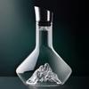 Wine Decanter Glass Iceberg Whiskey Decanter Glass Carafe Crystal Wine Breather Carafe with Lid Bar Accessory