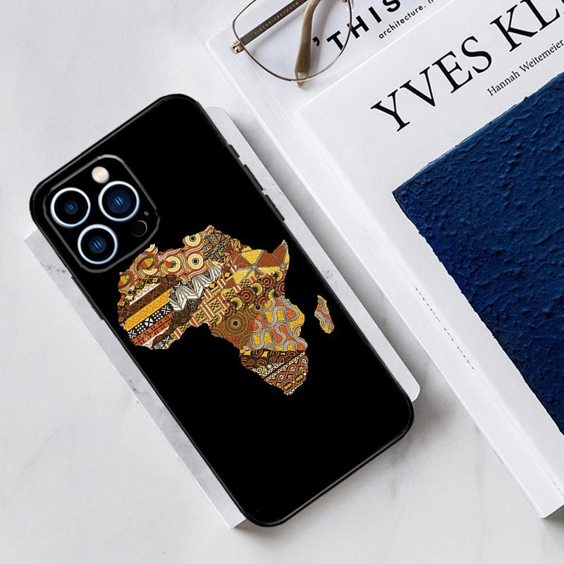 Africa Map Case For iPhone 17 Air 14 13 12 11 15 16 Pro Max Mini 15 16 Plus 16e Funda Silicone Cover