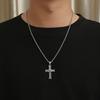 Celtic Knot Hollow Titanium Steel Cross Necklace Unisex Style Men and Women Wear Eternal Knot Pendant