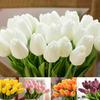 1 шт. Искусственные цветы Садовые тюльпаны Цветы с эффектом реального прикосновения Букет тюльпанов Декор Свадьба для дома Свадебные украшения Искусственный цветок